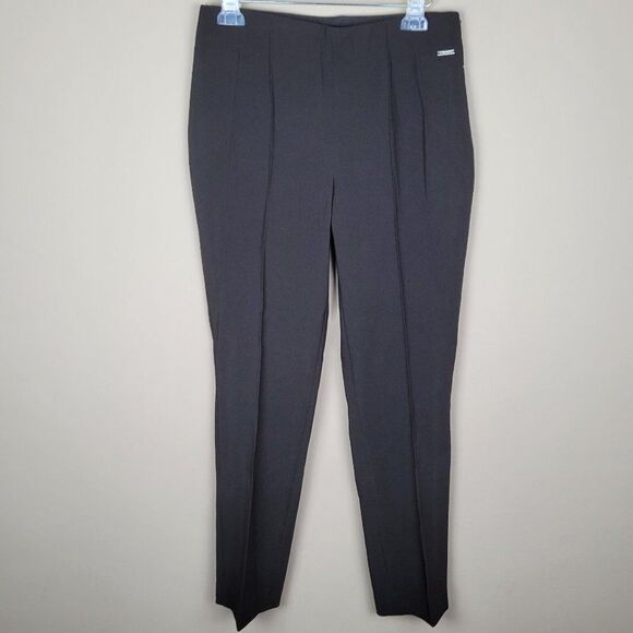 Tahari Black Stretch Ankle Straight Leg High Rise Dress Pants Trousers Size 8 - Picture 1 of 10